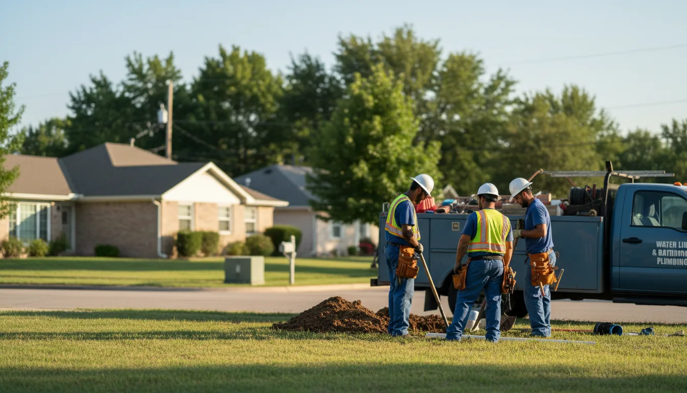 Residential water line and bathroom plumbing service in Cook Springs, AL